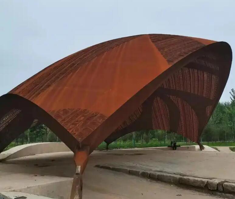 堆龙德庆耐候钢幕墙案例